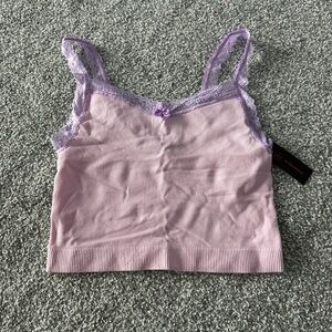 Lavender Lace Trim Camisole